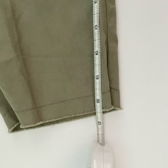 Acacia Dublin pants moss green raw hem cotton S Small - Picture 12 of 13